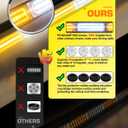 42" Roof Top Strobe Light Bar Amber White Emergency Traffic Advisor Lights, Double Side Warning Safety Flashing w/Magnetic Mount for Construction Vehicles Plow Trucks Pickup, Amber/White