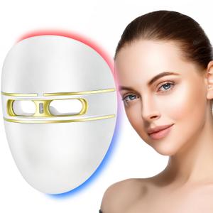 Pro-Grade FSA LED Light Therapy Facial Mask-Red & Blue Light Anti Aging for Face-HSA Salon Treatment for Acne, Wrinkles & Redness at Home,Ideal Skincare Device for Women & Men