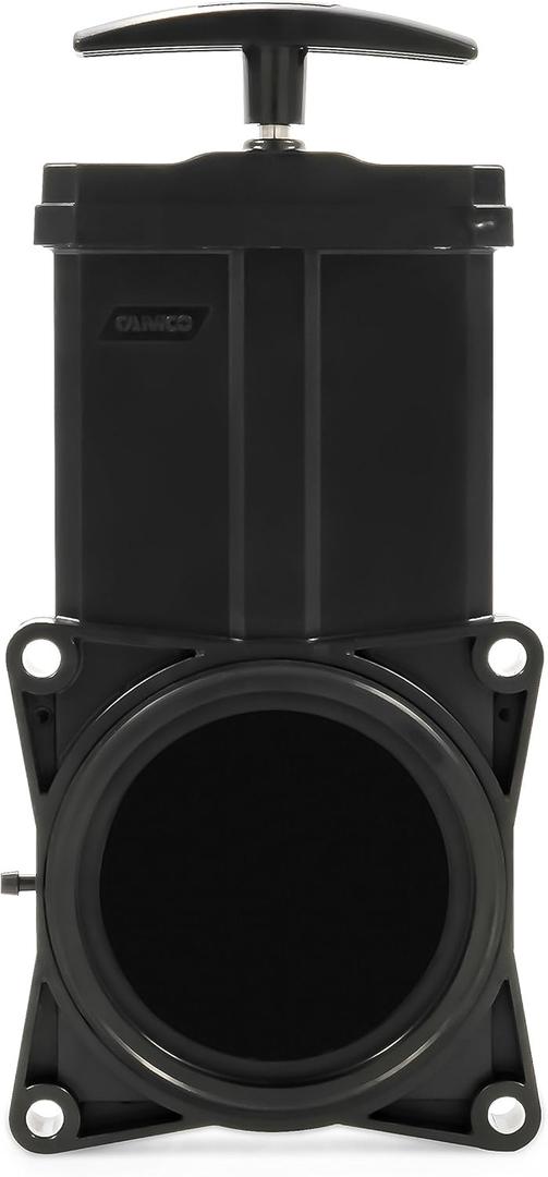 Camco RV Replacement Waste Valve with Handle - Features Durable Plastic Handle & 3-Inch Diameter Valve Opening (39513)