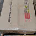 DWVO Makeup Vanity with Large Mirror and LED Lights, Vanity Desk Set with Power Outlet & Chair & 3 Lighting Colors, 4 Drawers, Dressing Table Stool Set for Dressing Room, Pearl White