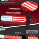 HLauto 1002L Emergency Strobe Traffic Advisor Light Bar: 40LED Dash Safety Warning Flashing Front/Rear Windshield Visor Light for Construction Vehicle, Trucks (2x10.7inch, Red White)