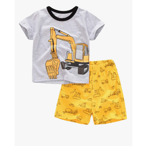 Popshion Boys Pajamas 100% Cotton Toddler 2 Piece Short Sleeve Pjs Kids Summer Sleepwear Clothes Set 3t-10t (4 Yrs Old)