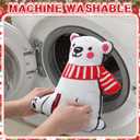 3 Pcs Christmas Throw Pillows Gift Xmas Tree Snowman Santa Gingerbread Man Polar Bears Decorative Stuffed Pillows Plush Cushion for Winter Holiday Party Home Sofa Couch Bed Bedroom (Lovely)