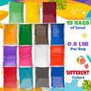 Colored Sand for Sand Art [15 Colors: 12 lbs], Colored Sands Bulk, Delightful Sands Art Fun for Crafts, Parties, Children, Nice Colorful Fun Sandy Crafts for Kids Age 3+, Non-Toxic, 15 Bags