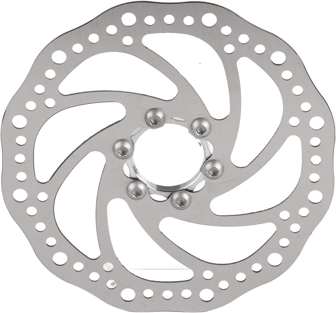 Niiyen 160mm Bicycle Disc Brake Rotor Stainless Steel Bicycle Rotors Mountain Bike Flange Disc Brake Kit Threaded Hubs Brake Disc Rotor Flange Adapter with 6 Bolts