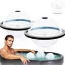 Extra Large Sphere Ice Molds for Ice Baths, Ice Cube Molds for Cold Plunge, Ice Block Mold Reusable Ice Ball Maker, Easy Release, Slow Melting - 2 Pack