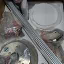 POCHFAN 52 Inch Ceiling Fans with Lights and Remote, Brushed Nickel Flush Mount Low Profile Ceiling Fan for Bedroom, Living Room, Patio, Dimmable 6 Speeds Noiseless, ETL Listed