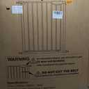 WAOWAO Triple Lock 49.21-66.54" Baby Gate Extra Wide Pressure Mounted Walk Through Swing Auto Close Safety White Metal Dog Pet Puppy for Stairs,Doorways,Kitchen
