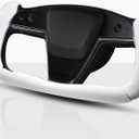 Steering Wheel Cover for Tesla Yoke Steering Wheel, Car Steering Wheel Cover for Tesla Model S 2021-Present/Model X 2021-Present Steering Wheel Accessories White