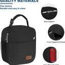 Femuar Lunch Box for Men Women Adults, Small Lunchbox for Work Picnic - Reusable Lunch bag Portable Lunch tote, Black