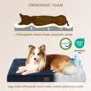 EHEYCIGA Orthopedic Medium Dog Beds for Small Dogs with Removable Washable Cover for Crate, Navy, 30x20