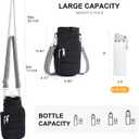 Water Bottle Bag 40 oz Crossbody Holder for Walking Hiking Insulated Carrier Purse with Adjustable Strap