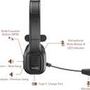 Trucker Bluetooth Headset V5.0, Wireless Headset with Noise Canceling&Mute Microphone for Cell Phones, On Ear Bluetooth Headphone for Computer, Zoom Meetings, Skype, Home Office, Black