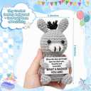 Funny Graduation Positive Badass Donkey Crochet Animals, Motivational Gift for Women Men Coworkers, Best Friends - Uplifting Support Small Mothers Day Holiday Basket Stuffer for Grandkids