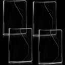 4 Pcs Clear Plastic Cover for A6 Size 10.0 x 6.7 Inches Transparent Waterproof PVC Notebook Strong Plastic Protective Cover for Books