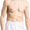 Fruit of the Loom Men's Tag Free Woven Boxer Shorts, Relaxed Fit, Moisture Wicking, Assorted Color Multipacks (Medium, White)