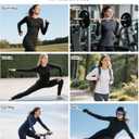 Women's Long Sleeve Compression Shirts, Dry Fit Workout Athletic Sun Protection Cooling Tops for Yoga Running Gym 2 4 Pack (S)