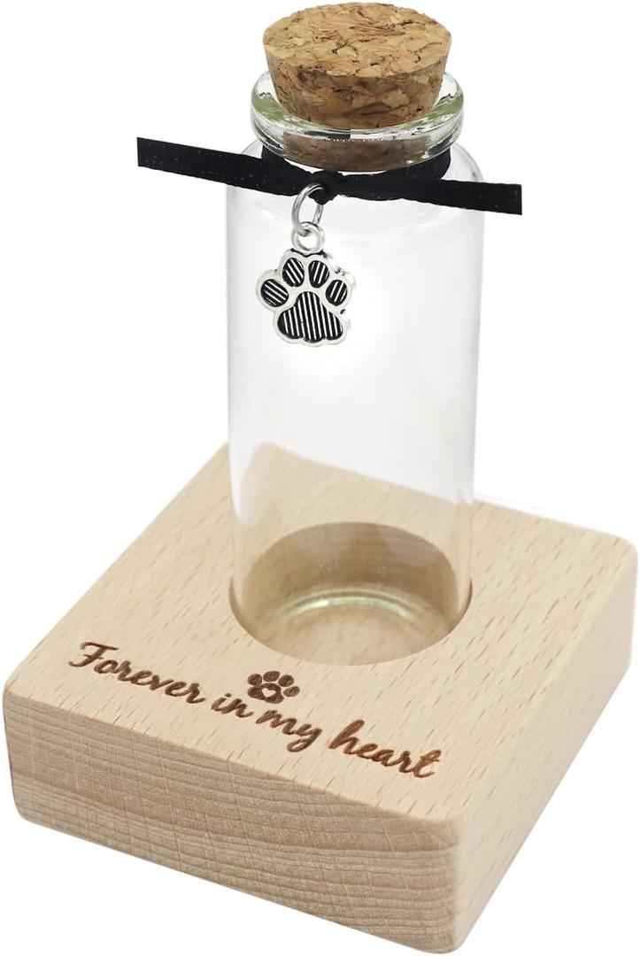 Custom Pet Fur Memorial Gifts,Pet Fur Keepsake Jar Personalised Pet Photo GiftDog Cat Pet Tooth Box Pet KeepsakeDog Memorial,Loss of Pet ,Cat Keepsake Gift,Pet Remembrance,Pet Lovers Gifts (style 6)