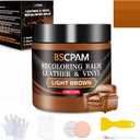 Light Brown Leather Recoloring Balm,Leather Couch Scratch/Stain Remover,Leather Repair kit for Vinyl Furniture and Car Interior,Leather Dye Paint for Scratched and Faded Leather Couches