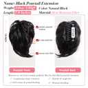 XIXISNOW Large Messy Bun Hair Piece Wavy Fake Hair Scrunchie Synthetic Fluffy Chignon Buns Ponytail Extensions Instant Thick Updos Hairpieces For Women Girls Wedding Party Daily Use Dark Brown