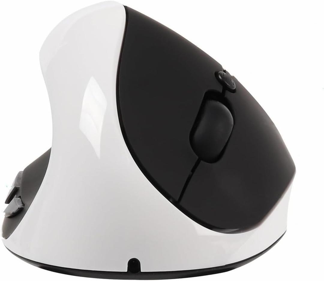 Wireless Mouse Left Handed Ergonomic Vertical Mouse, Ergo Carpal Tunnel Silent High Presion Portable Lightweight Quiet Travel Optical 6 Buttons Coldless Mice for Laptop Computer PC Office Gift (White)
