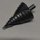 Lichamp Jumbo 2-3/8" Unibit Step Drill Bit for Metal, Extra Large Drill Stepper Bit for Hard Metal Heavy Duty, 12 Sizes from 1/4" to 2-3/8", Spiral Grooved, C5BK