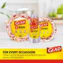 2 x Glad Round Disposable Paper Bowls, Happy Fall Design - Heavy Duty, Soak-Proof, Cut-Resistant, Microwavable Paper Bowls for All Foods, Daily Use, and Fall Occasions, 16 oz, 50 Count (Multicolor)