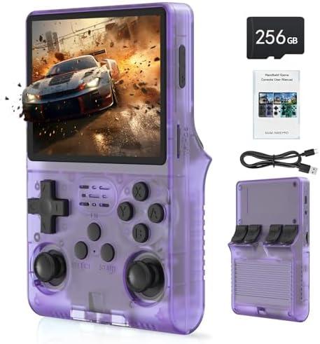 RegiisJoy R40S PRO 30000 in 1 Handheld Game Console 3.5 inch IPS Screen Mini Retro Console 3800mAh Portable Pocket Arcade 45 simulators 256G TF Card