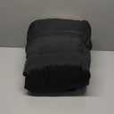 Womens Reversible Long Puffer Coat Sherpa Lined Hooded Winter Jacket (X-Large, Black)