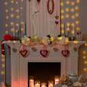 8 Pcs Valentines String Lights, 160 ft 340 LED Battery Operated Lights Hanging Fairy Light for Valentines St. Patrick's Day Indoor Outdoor Holiday Garden Bedroom Office Room Party Decor