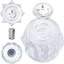 Shower Knob Replacement for RP41661, Shower Handle Replacement Compatible with Delta and Peerless Single Handle Tub Bathtub Faucets, Clear Acrylic Shower Knob with Button, Screw and Connector