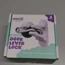 Door Lever Lock (3 Pack) Prevents Toddlers from Opening Doors. 3.25" L * 1.5" W * 4.5" H Easy One Hand Operation for Adults. Durable ABS with 3M Adhesive Backing. Simple Install, No Tools Needed.