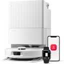 roborock Qrevo Series Robot Vacuum and Mop, 8000Pa Suction, Upgraded from Qrevo S, Anti-Tangle Brush, Smart Obstacle Avoidance, Auto Mop Washing, All-in-One Dock, 200RPM Spinning Mops, White