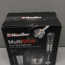 Mueller Multistick 5-in-1 Immersion Blender Handheld,12 Speed Hand Mixer-Turbo Boost,Heaviest Duty Copper Motor,Titanium reinforced Blades Hand Blender,Milk Frother Wand,Whisk,Beaker,Chopper,Grey (Gray)