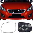 Driver Left Side Backing Plate Power Heated Mirror Replacement Glass for Volvo C30 2007 2008 2009 2010 2011 2012 2013,for Volvo S40 2007-2012,for Volvo C70 2008-2013,for Volvo S60 2007-2009