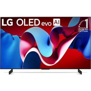 LG 42-Inch Class OLED evo C4 Series Smart TV 4K Processor Flat Screen with Magic Remote AI-Powered with Alexa Built-in (OLED42C4PUA, 2024)