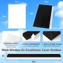 4 Pcs Mesh Window Air Conditioner Cover Outdoor, Surround Insulation Side Panels for Window Ac for Winter and Summer Bugs Rain Dirt Resistant Air Conditioner Cover (21"w 16"h 15"d)