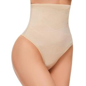 SIMIYA Thong Shapewear Tummy Control for Women High Waist Stay-Put Body Shaper Girdle Compression Stomach Shapewear Thong, Large