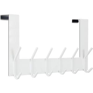 WEBI Over The Door Hooks,Over Door Towel Rack,Door Hanger,Door Coat Hanger,Door Coat Rack,Door Hooks for Hanging Clothes,Back of Door,White