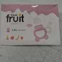 Fruit Feeder Set (Pink).Ultra-Soft Silicone Includes Gum Brush and dust Cap. Pink
