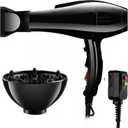 Professional Hair Dryer Blow Dryer Negative Ions 3500W Powerful Fast Drying Low Noise Long Cord Quick Dryer with Nozzle and Diffuser Hair Blow Dryer with 2 Speed and 3 Heat Settings