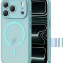 Case for iPhone 17 Pro 6.3'' Compatible with Mag-Safe [Camera Control Button] [Camera Protection] Matte Translucent Military Grade Shockproof Phone Case, Lake Blue