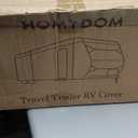 RV Covers Travel Trailer 26ft, Fits Travel Trailer Cover Truck Camper Cover 24-26ft, 7 Layers Truck Camper Cover Windproof Waterproof Anti-uv Prevent with Adhesive Repair Patches Beige Heavy Duty