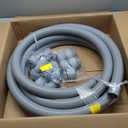 Liquid-Tight Conduit 1-1/2 inch 25ft, Electrical Conduit w/UL Certification, Flexible Conduit with 5 Straight and 5 90-Degree Conduit Connector Fittings Gray