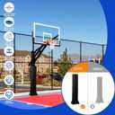 Base Padding Basketball Square Base Pads Heavy Duty Base Padding Square Pad Outdoor Fits 4"x4", 5"x5", 6"x6",6"x8", 8"x8" Bases Waterproof UV-Resistant Durable Protection Pad (Black)