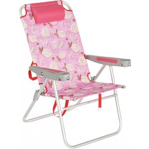 SUNNYFEEL Oversized Tall Folding Beach Chair Lightweight, 17" Portable Sand Chair for Adults Heavy Duty 500 LBS with Cup Holders, Foldable High Camping Lawn Chairs for Camp/Outdoor/Picnic/Sports, 1-Pack
