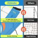 Portable Outdoor Volleyball Net Set for Backyard Beach with Adjustable Poles, Soft PU Volleyball & Pump, Carry Bag and Durable Anti-Sagging Net, 32ft