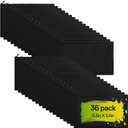 ZeeDix 36 Packs Black Canvas Pouch- Multi-purpose Cosmetic Bag with Zipper, Blank DIY Craft Canvas Zipper Bag, Travel Toiletry Bag (8.3 x 5 inches)