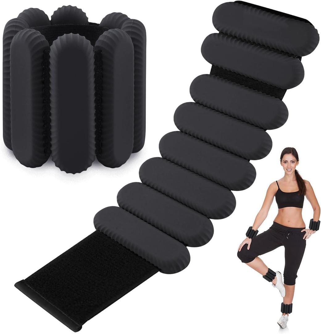 1Pair Multipurpose Adjustable Wristband Replacement Running Weighted Wrist Strap Fitness Exercise Ankle Weights Silicone Weight Bearing Wristband