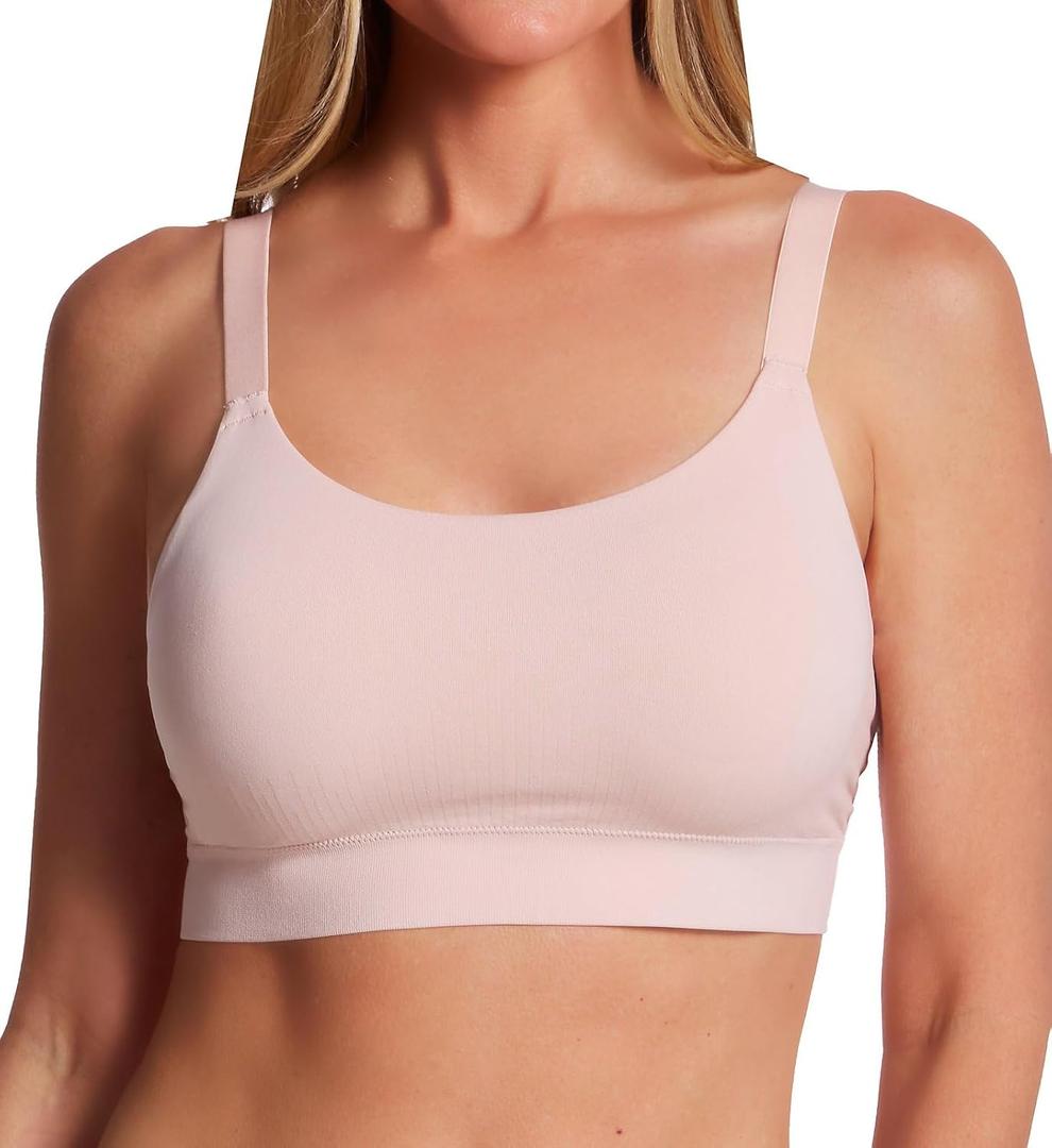 Bali Women's Modern Seamless Bralette, Pullover Wireless Bralette with Adjustable Straps Small